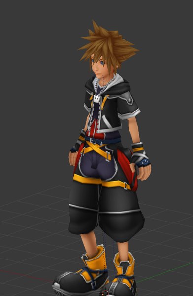 high-poly sora rigged 3D model