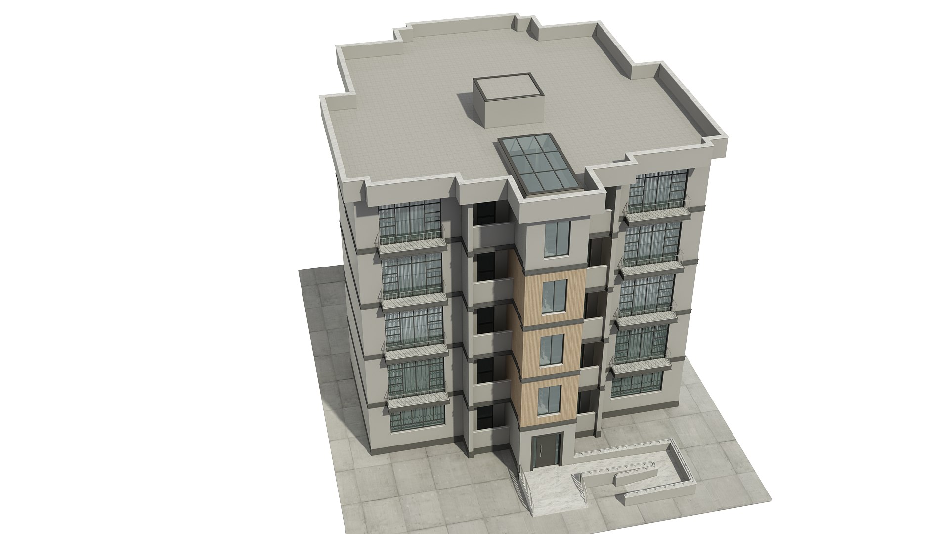 Apartment Building With Interior Model - TurboSquid 2367557