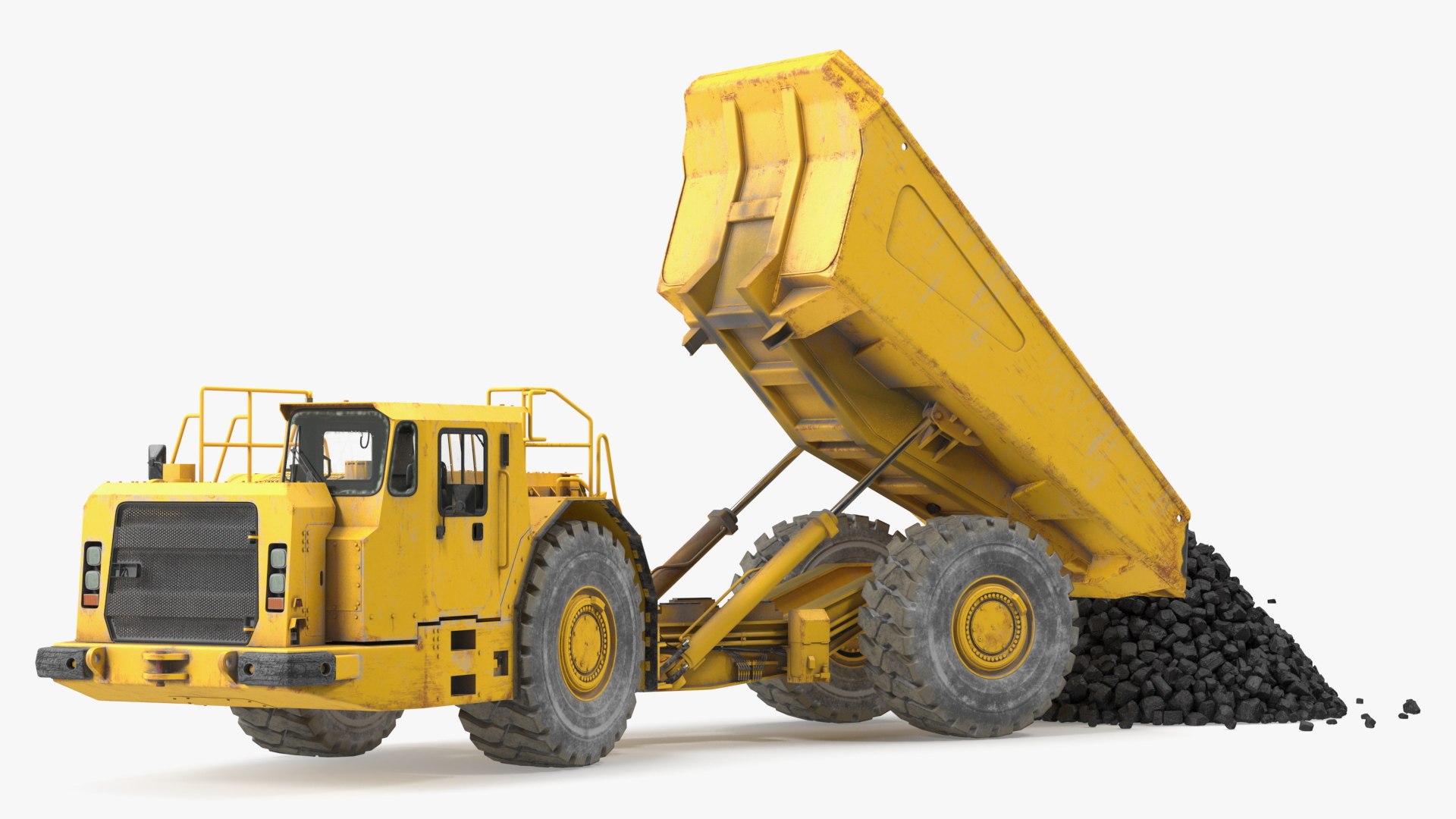 Underground Truck Unload Coal 3D model preview