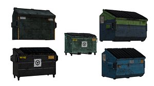 3D model Dumpsters Bins