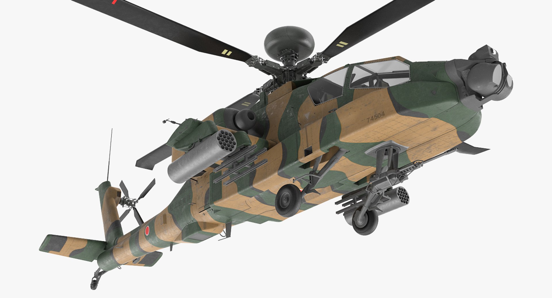 3d ah-64d apache longbow japan model