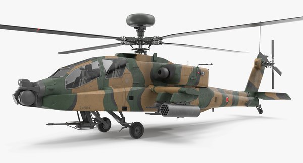 3d ah-64d apache longbow japan model