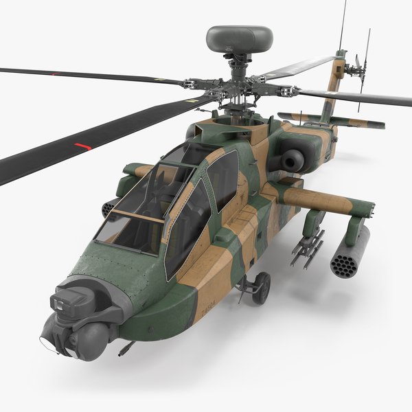 3d ah-64d apache longbow japan model