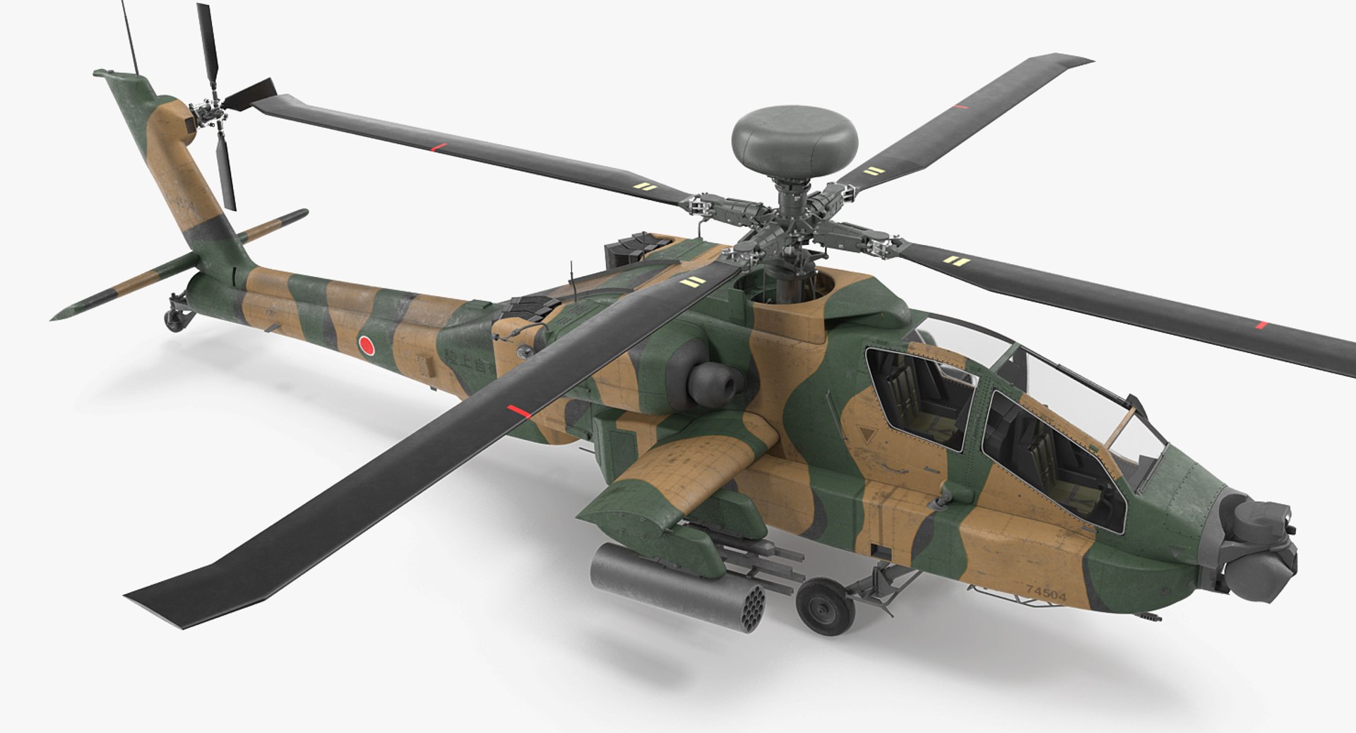 3d Ah-64d Apache Longbow Japan Model