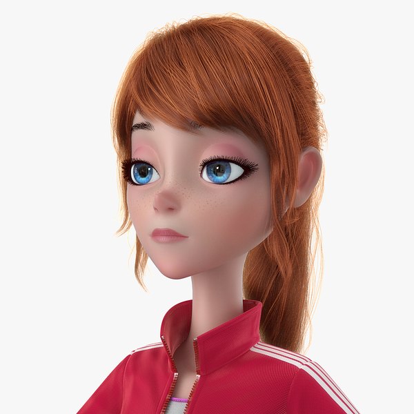 3D Cartoon Girl NoRig