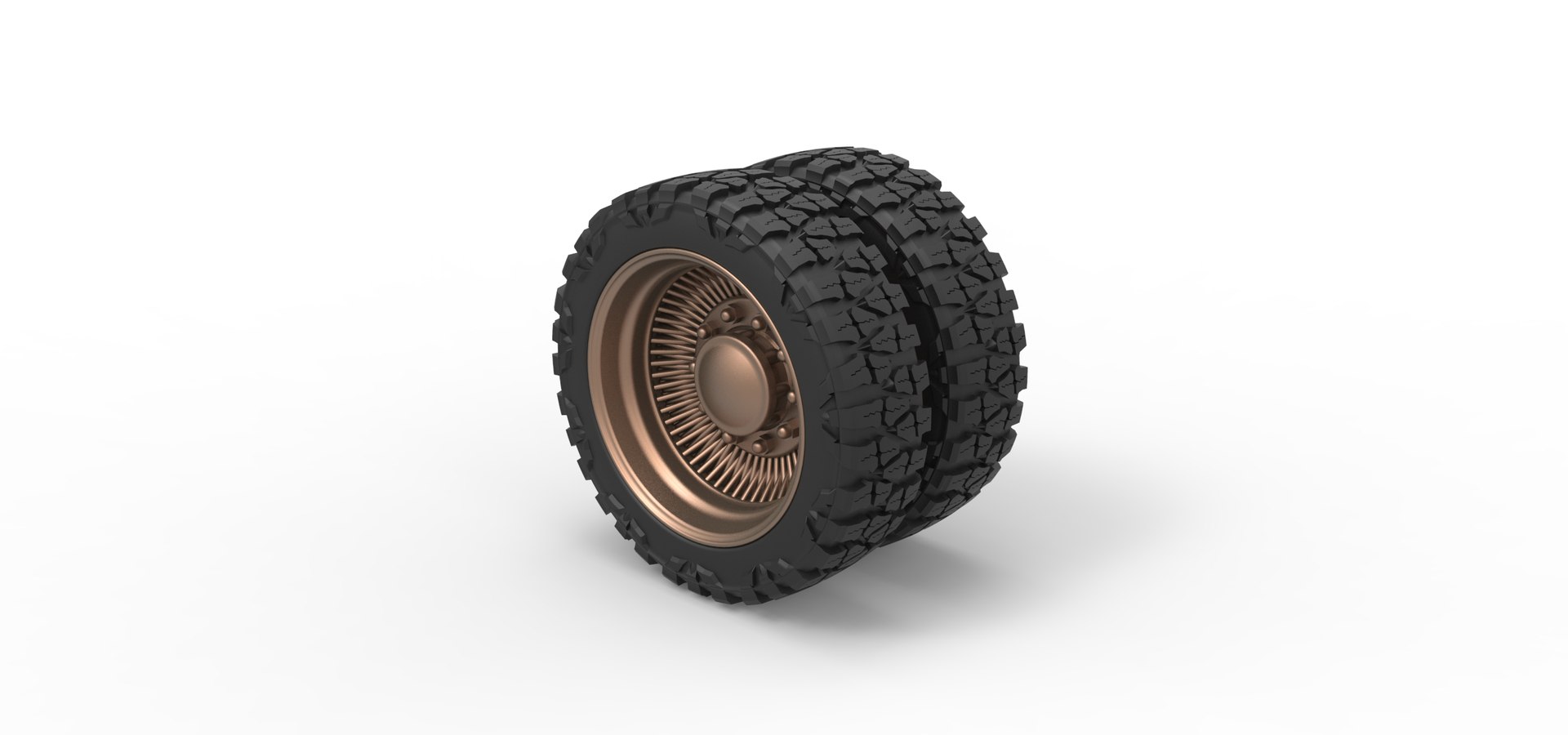 Diecast Rear wire semi wheel for pickup Scale 1 to 25 3D - TurboSquid ...
