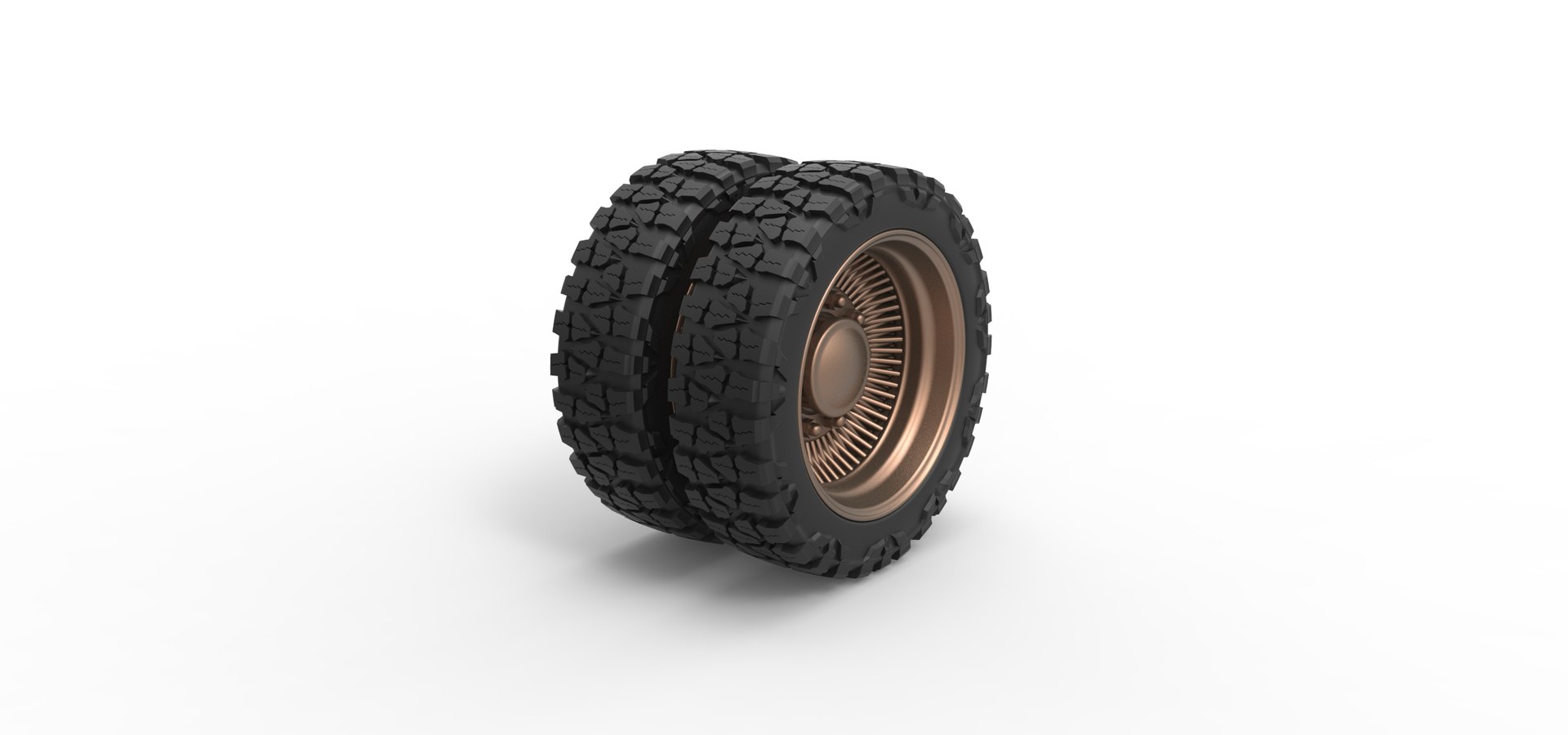 Diecast Rear wire semi wheel for pickup Scale 1 to 25 3D - TurboSquid ...