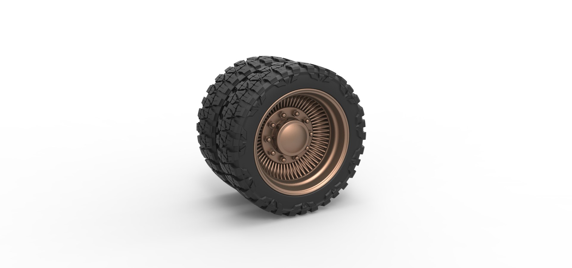 Diecast Rear wire semi wheel for pickup Scale 1 to 25 3D - TurboSquid ...