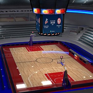basketball stadium basket 3D model