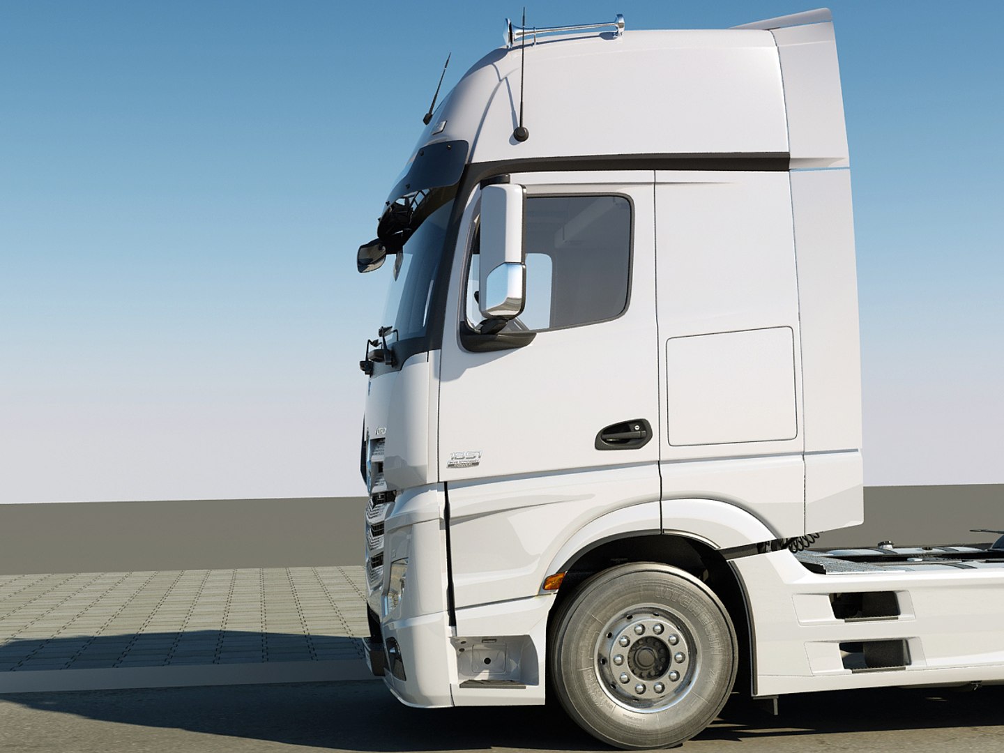 3d model actros 2011 trailer