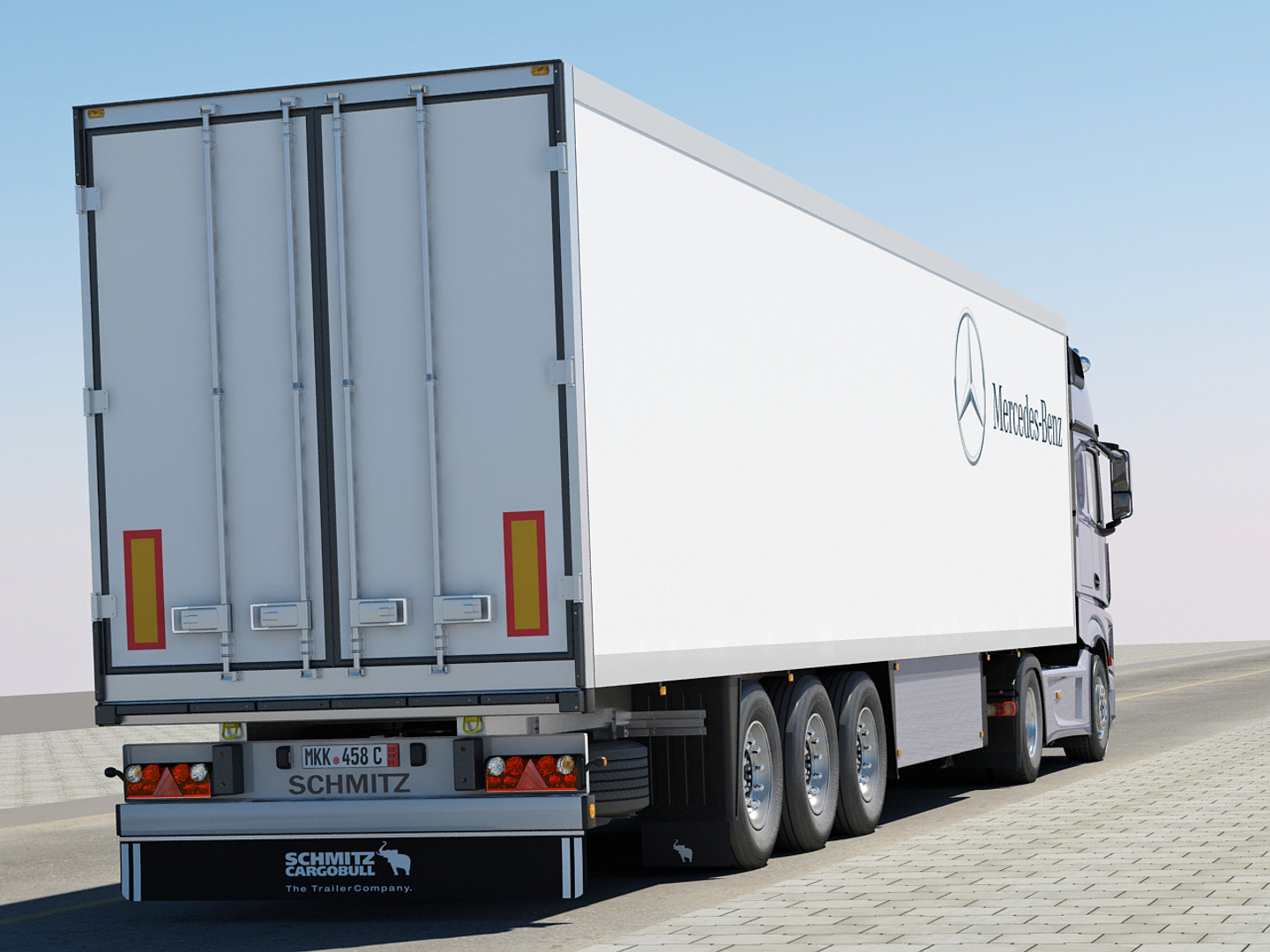 3d model actros 2011 trailer