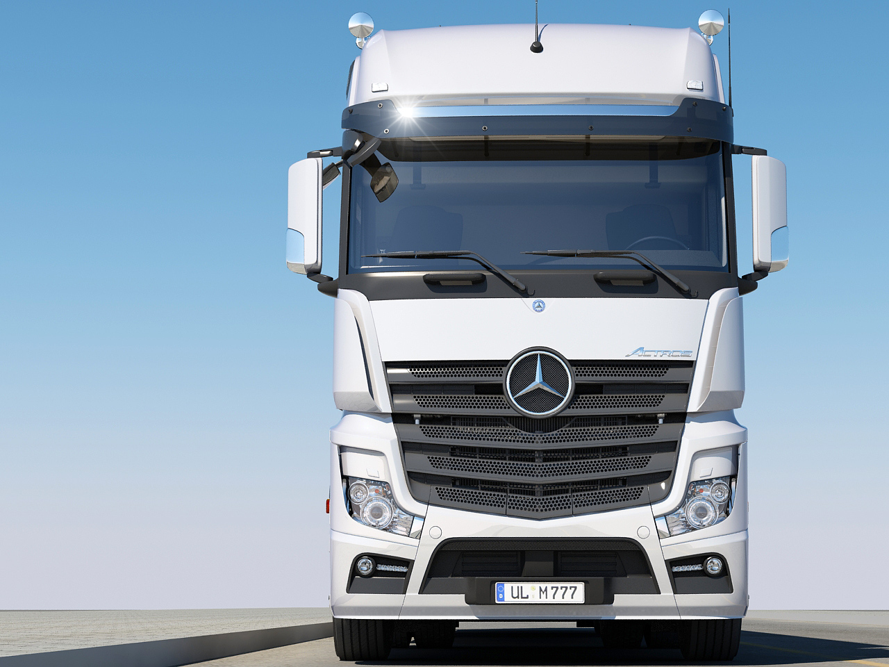 3d model actros 2011 trailer