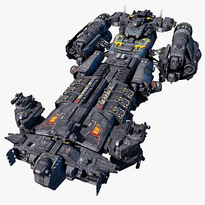 support frigate scifi 3d model