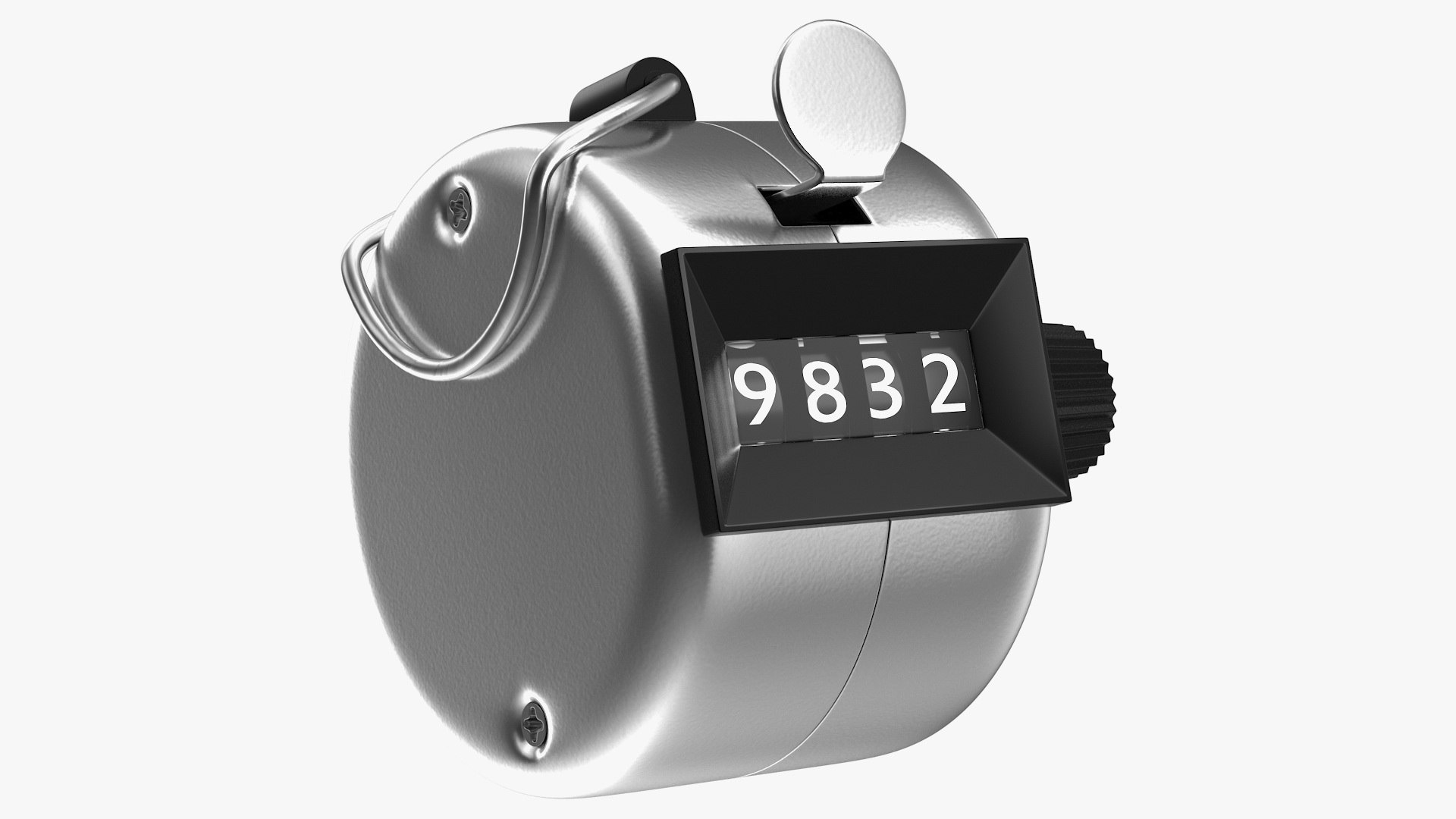 Mechanical Handheld Tally Counter 3D model preview