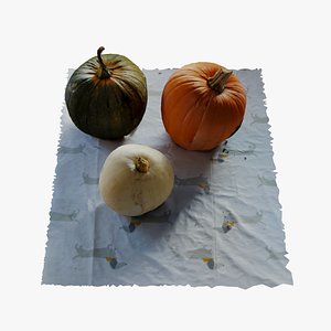 3D model PumpKin On Table
