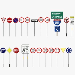 traffic signs pack model