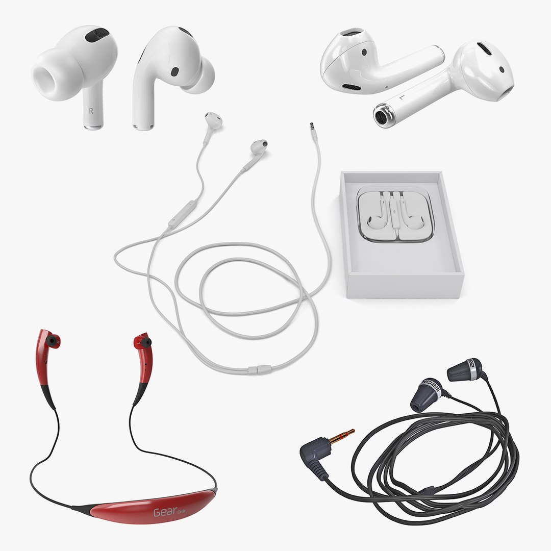 Headphones Collection 2 3D model preview