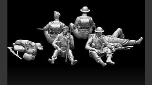 british soldiers 3D model