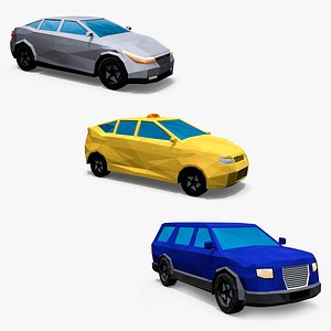 Low Poly Stylized Cars Collection