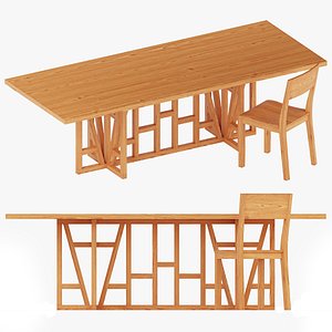 3D Table Fachwerk by GG Designart model