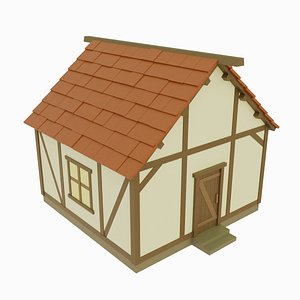 3D Lowpoly Medieval House 2