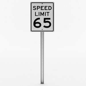3D speed limit sign