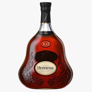 hennessy xo cognac bottle 3D model