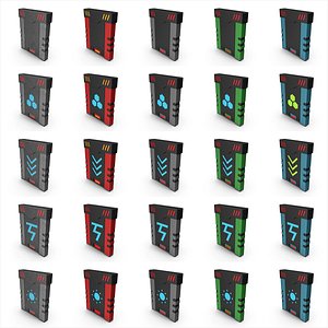 SciFi Access Key Cartridge PBR 3D