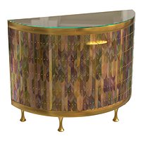 Damian Jones Feathered Demi Lune Cabinet