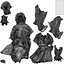 Basics0681 - A set containing 5 models of male and female adults standing