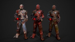 Cyber Monsters Low-poly