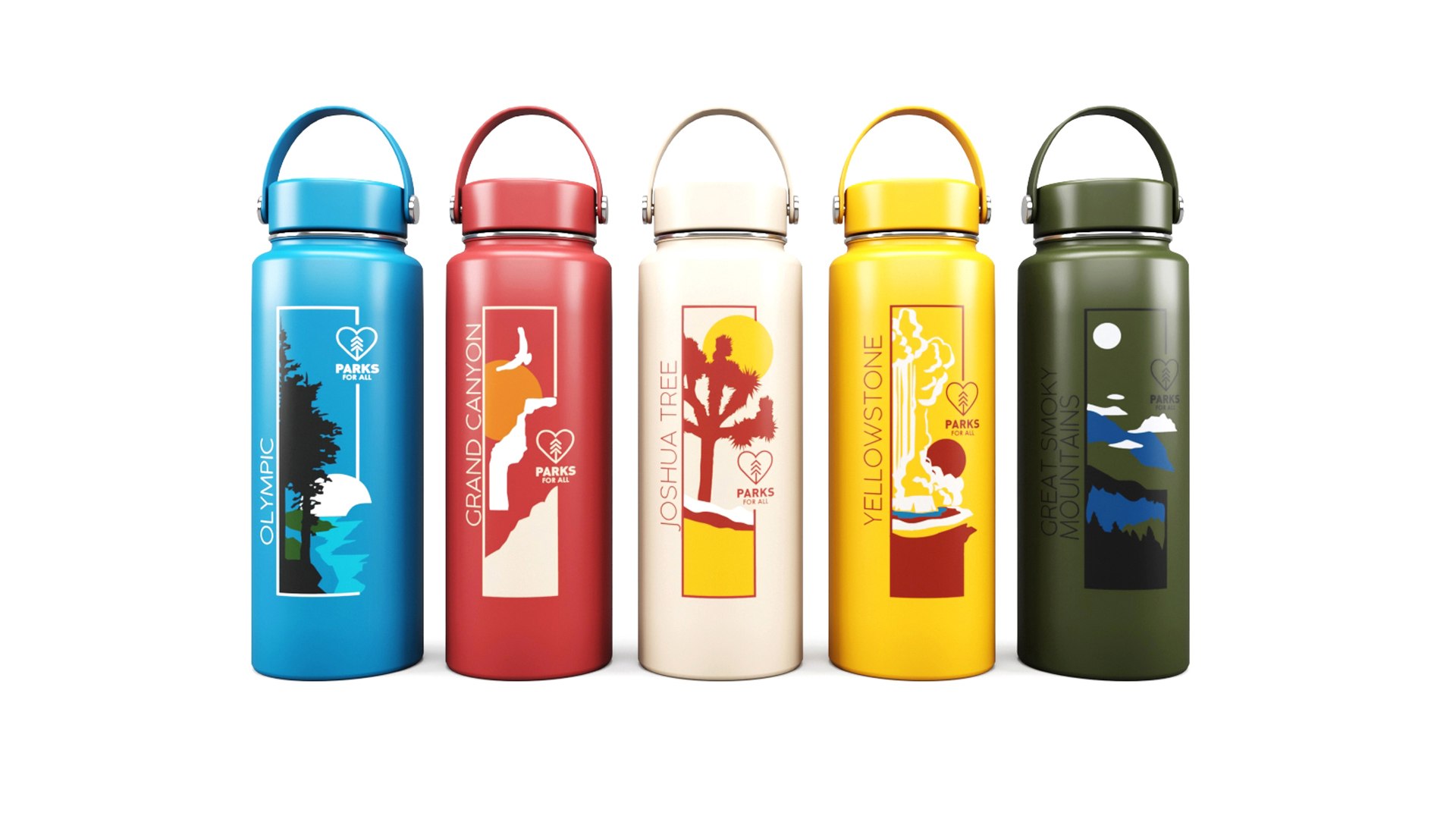 The Parks Bottle  U.S. National Parks Fan Art Bottle – Helping Hydros