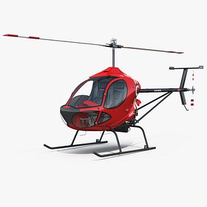 3D model sport helicopter cicare 8