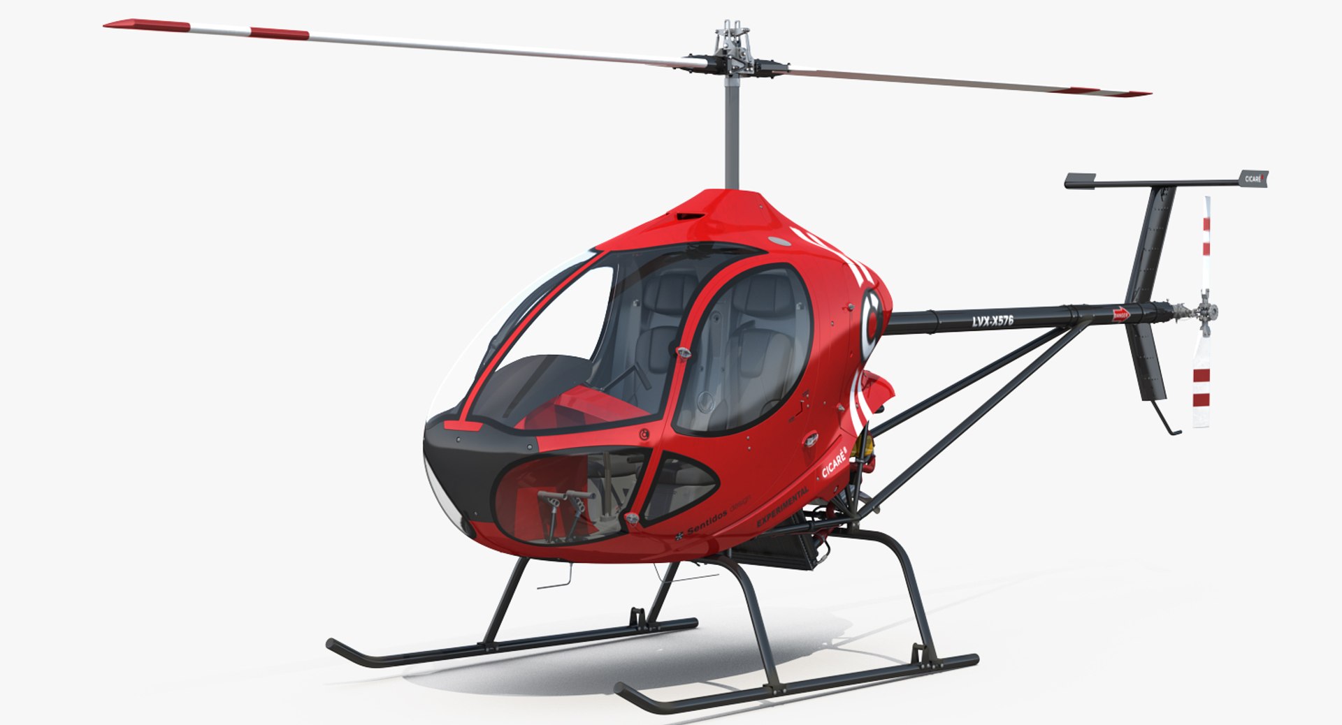 Sport Helicopter Cicare 8 3D model preview