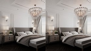 Bedroom 05 - Maiholuxury - MAX FBX OBJ SKP DAE Simlab 3D model