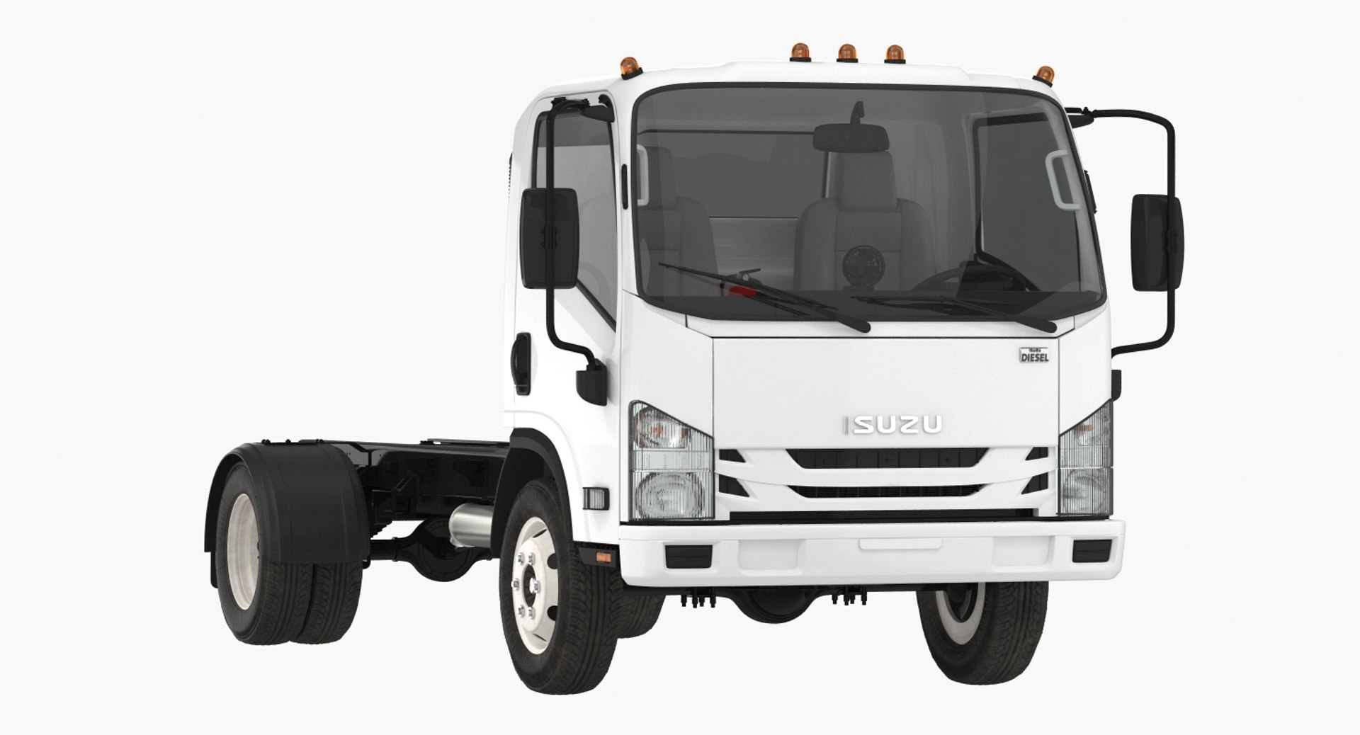 Commercial Truck Isuzu NPR 2018 Simple Interior 3D model preview