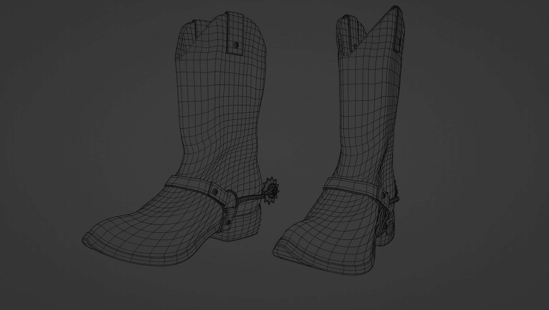 3D Leather cowboy boots https://p.turbosquid.com/ts-thumb/QP/Tu8zN0/5D/boots13/png/1657794061/1920x1080/fit_q87/564098f03778d7e39230756621b0d38510fac921/boots13.jpg