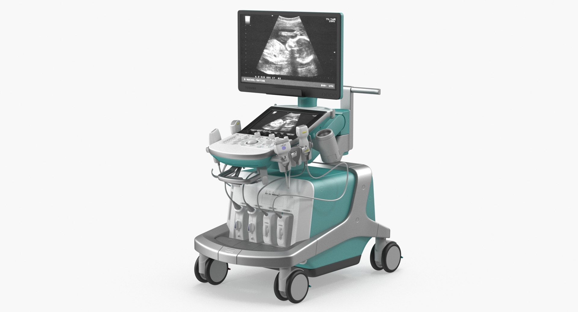 Ultrasound Machine Generic Rigged 3D Model 3D model preview