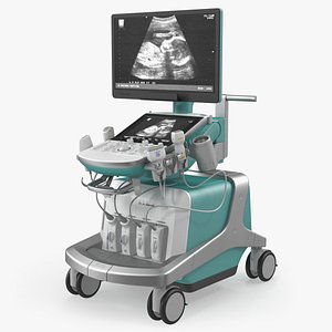 ultrasound machine generic rigged 3D model