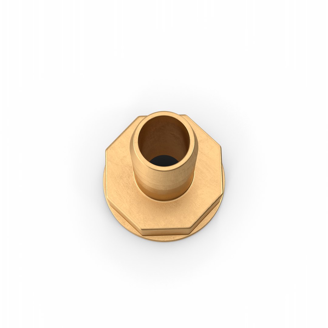 Brass Gas Pipe Adapter 3D Model TurboSquid 1957920