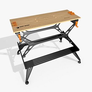 black bench worked 3d model