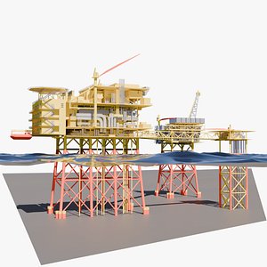 OilProductionRig 3D model
