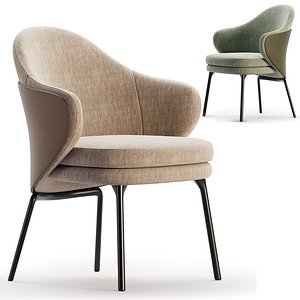 ANGIE Easy chair By Minotti 3D