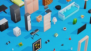 Low Poly Furniture FREE