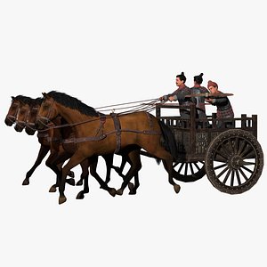 Chinese Qin Dynasty Chariots 3D model