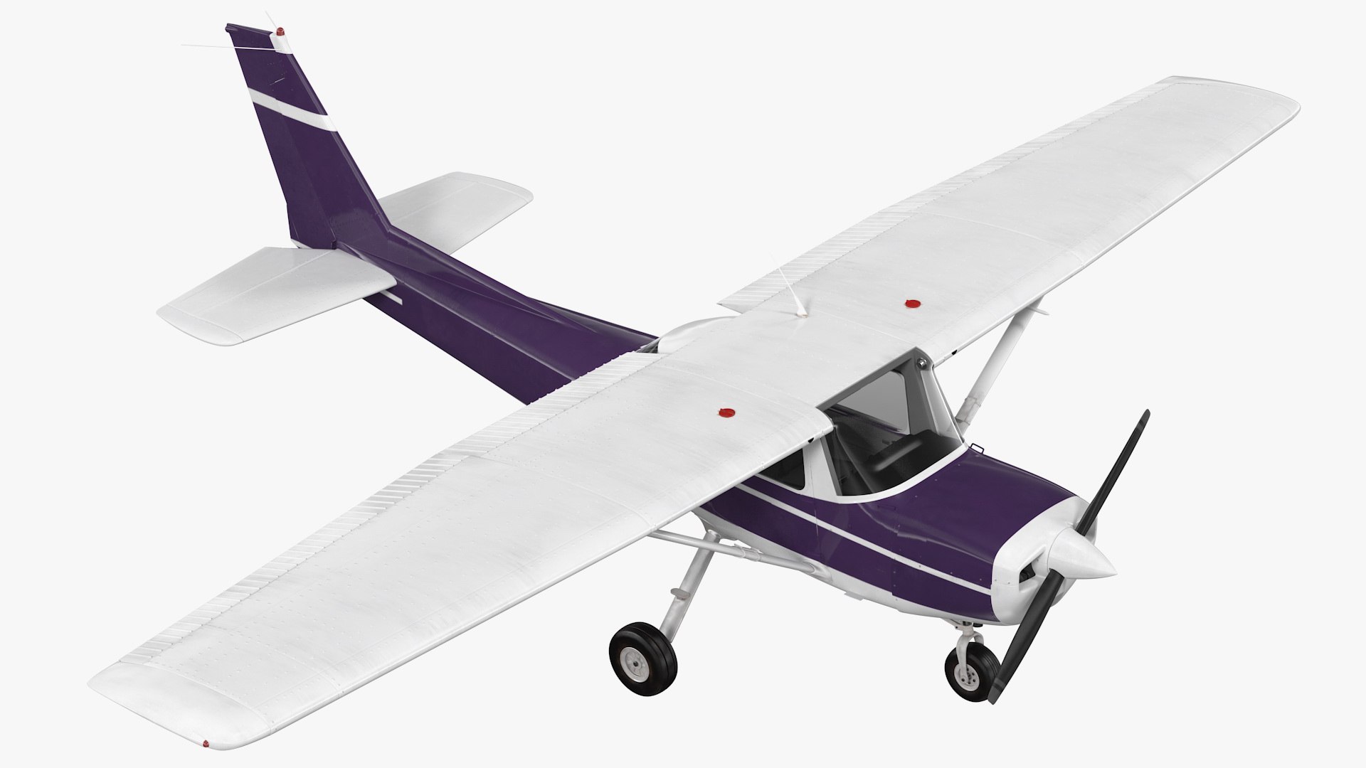 Single Engine Aircraft Rigged 3D model preview