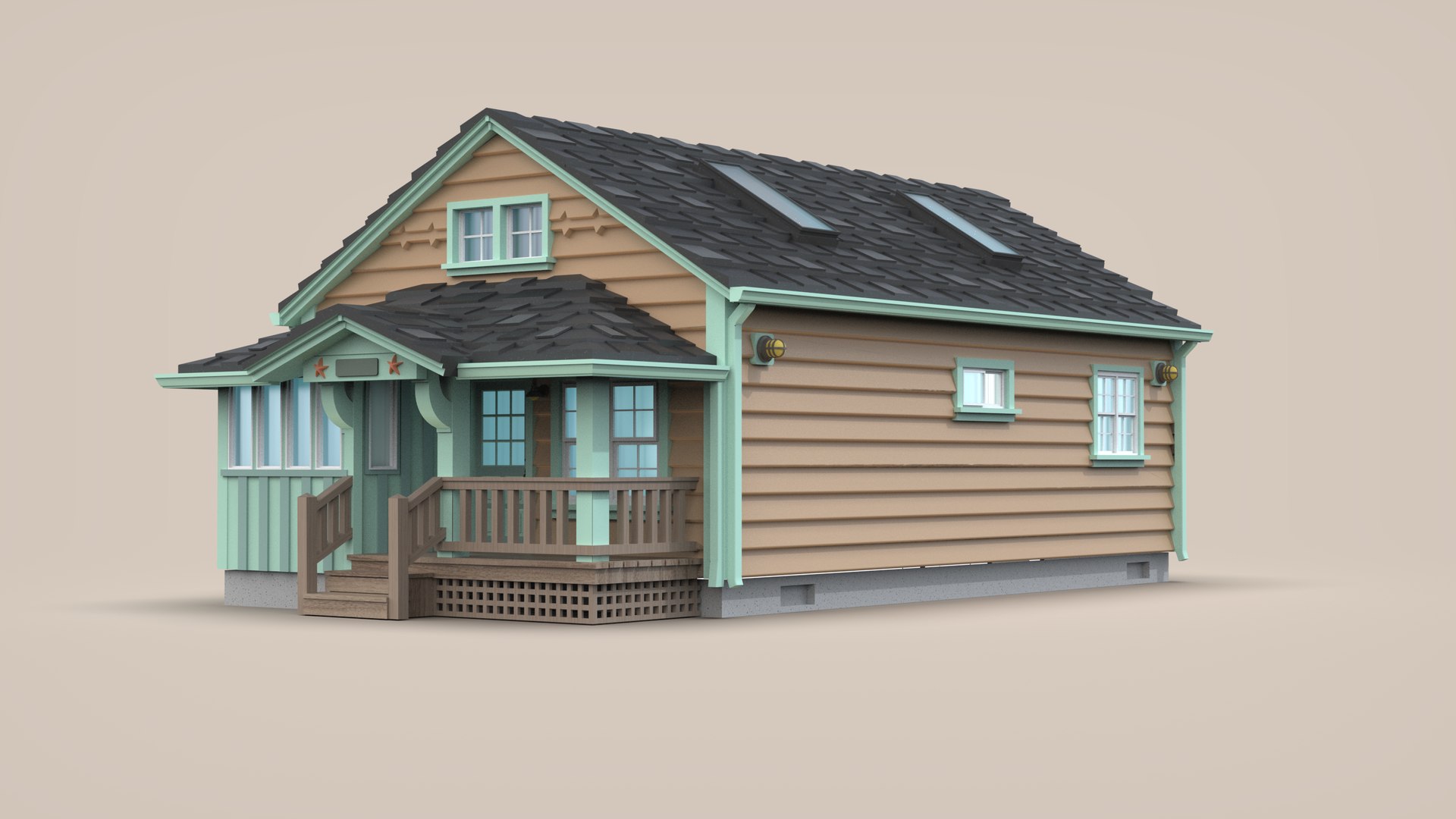 3D Beach House 3D Print File - TurboSquid 2214132