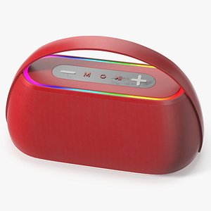 3D Wireless RGB LED Speaker For Outdoors Red