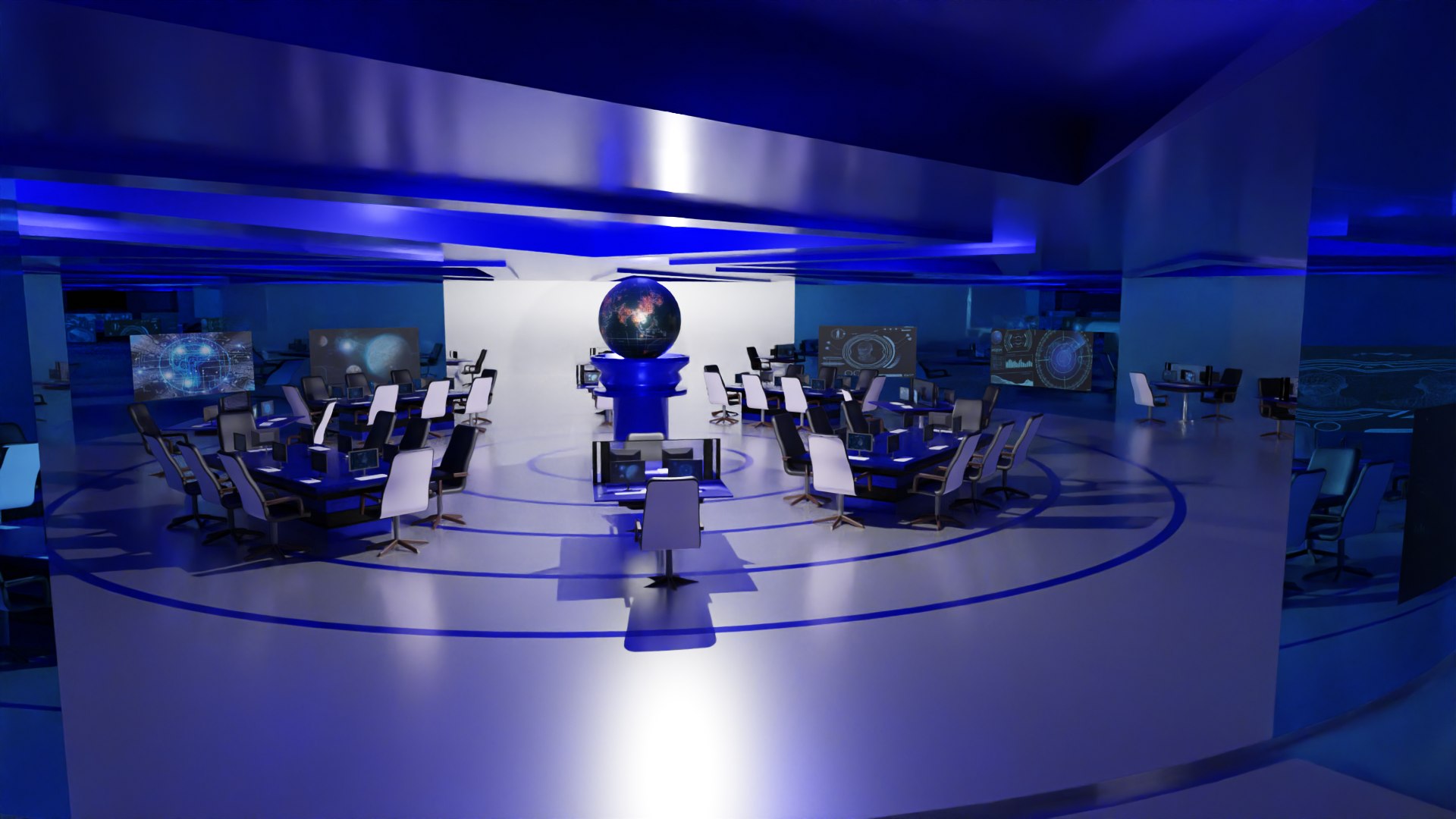 3D Sci-Fi Command Center - TurboSquid 2161391