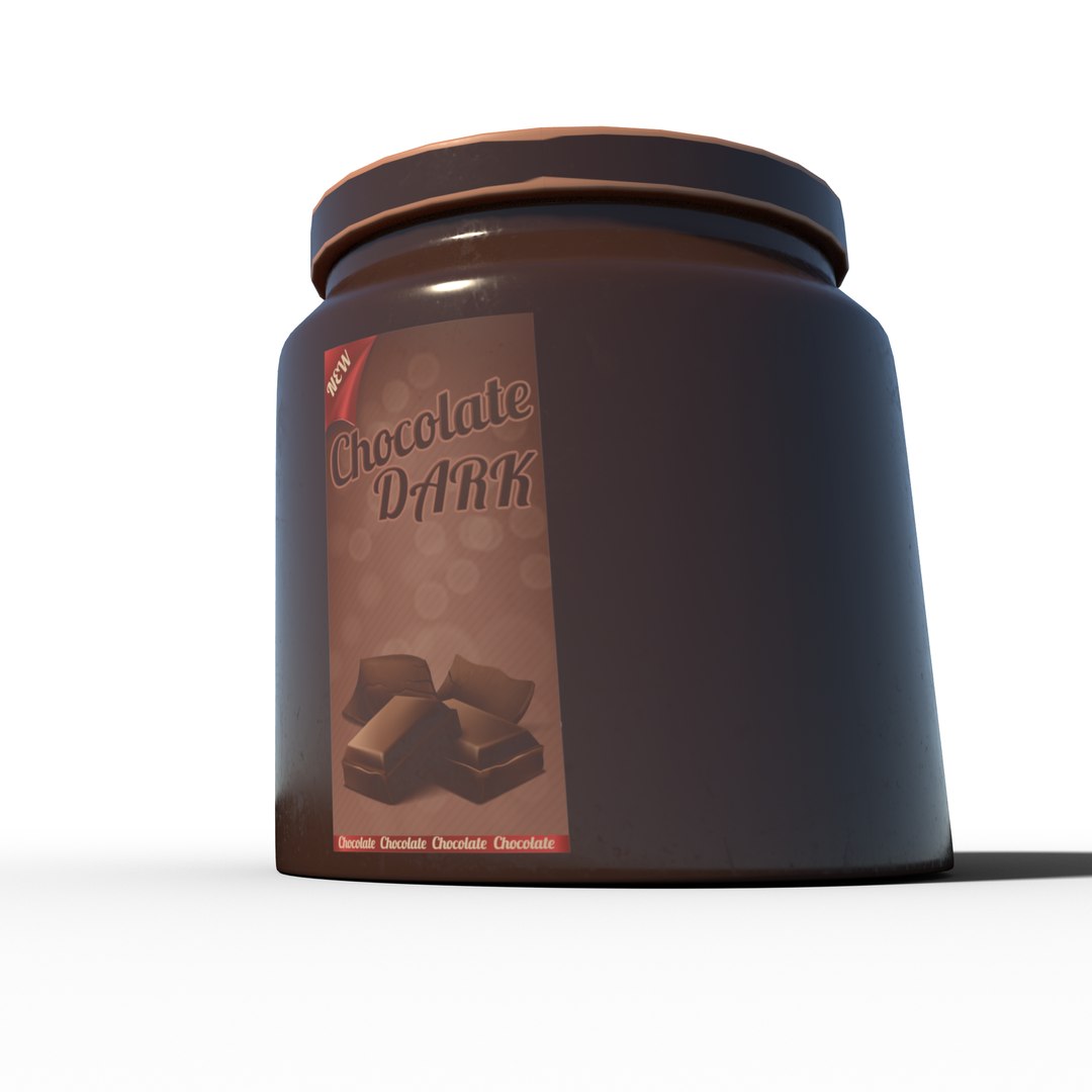 3D Chocolate Jar https://p.turbosquid.com/ts-thumb/QP/xwN4IV/kR/chocolate_jar_06/png/1681888849/1920x1080/fit_q87/68230ec2460f0733bcaae4a09316683898236086/chocolate_jar_06.jpg